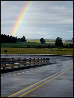 Rainbow on Sauvie Island, Authors Road